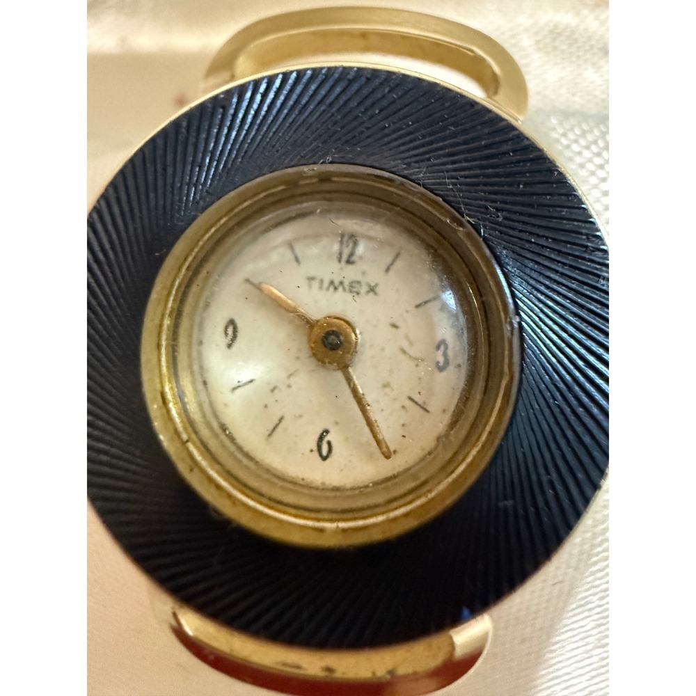 Vintage Timex Cavatina Watch Set Interchangeable Bezels Gold Tone Manual Wind